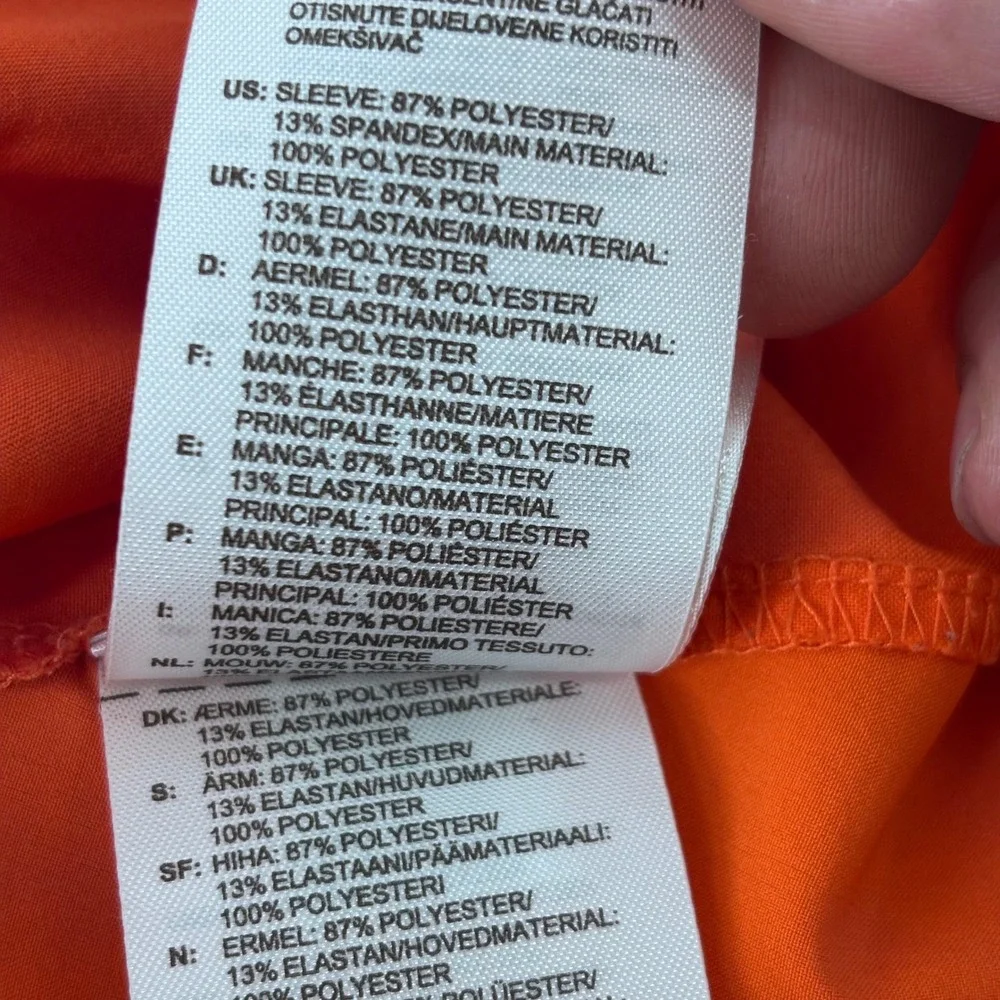 Adidas Supernova Running Jacket Mens Small Orange Full Zip Thumbholes Athletic